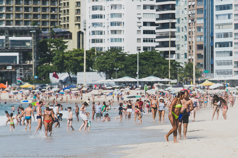 Рио-де-Жанейро, пляж Копакобана; Rio de Janeiro Copacabana beach