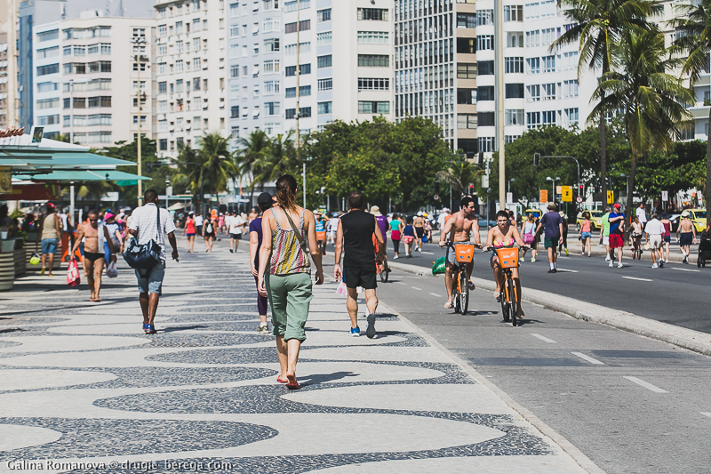 Рио-де-Жанейро, набережная Копакобана; Rio de Janeiro Copacabana